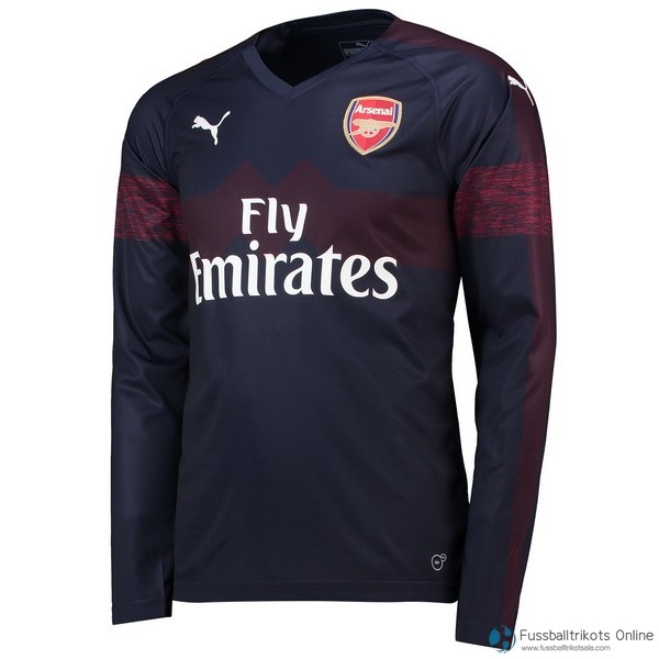 Arsenal Trikot Auswarts ML 2018-19 Blau Marine Fussballtrikots Günstig